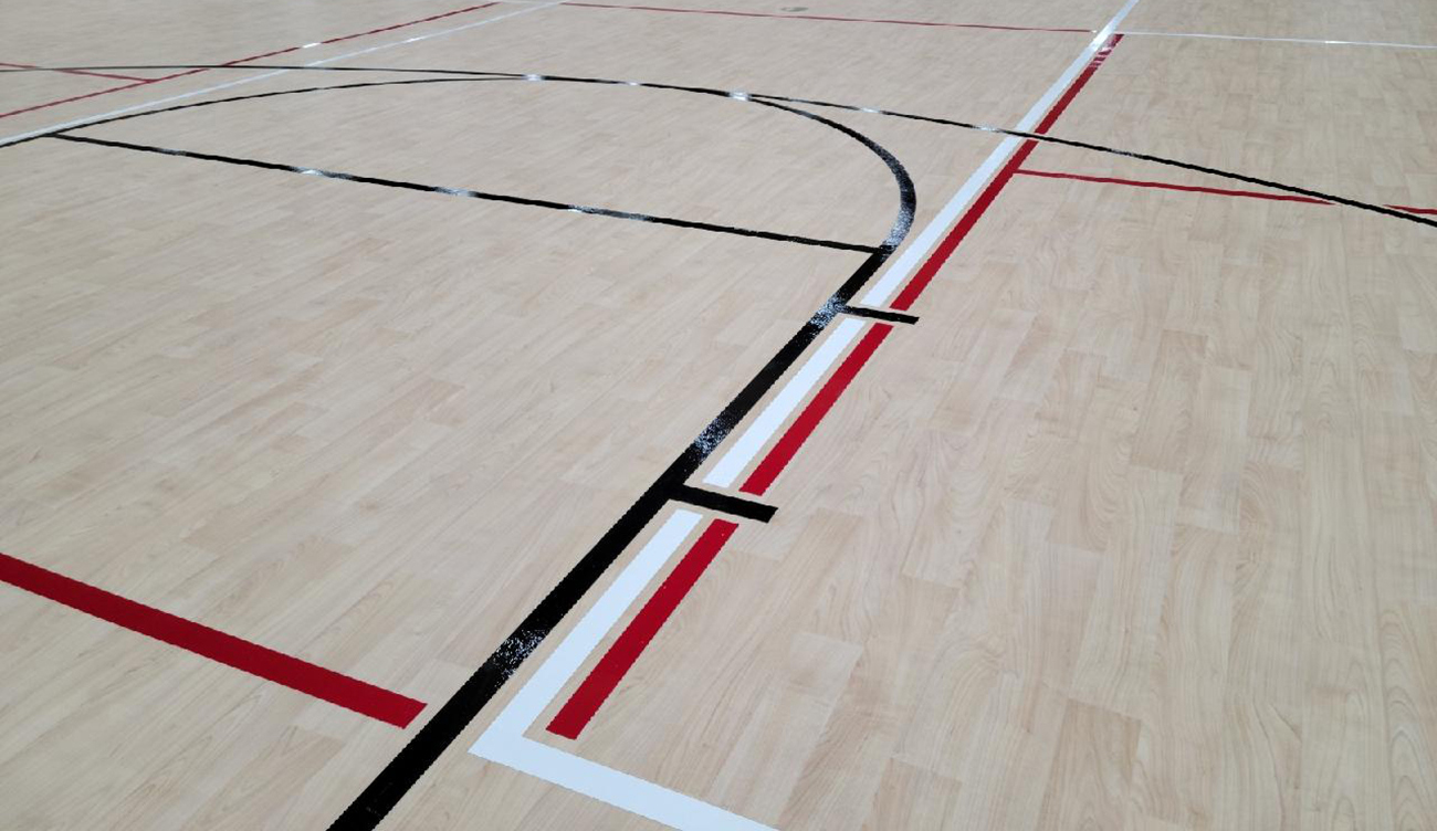 Basketball, Volleyball, Pickleball courts, line painting, gymnasiums