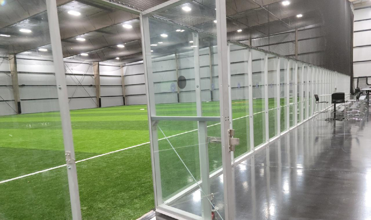 Glass Protective Panels, Artificial Turf, Athletica Sports Systems, Netting, 