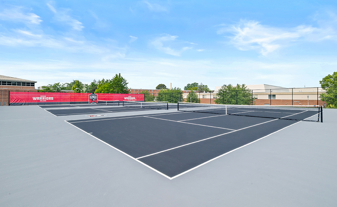 ESU, Wolbers Tennis Courts, Fencing, Netting, Wind Screens