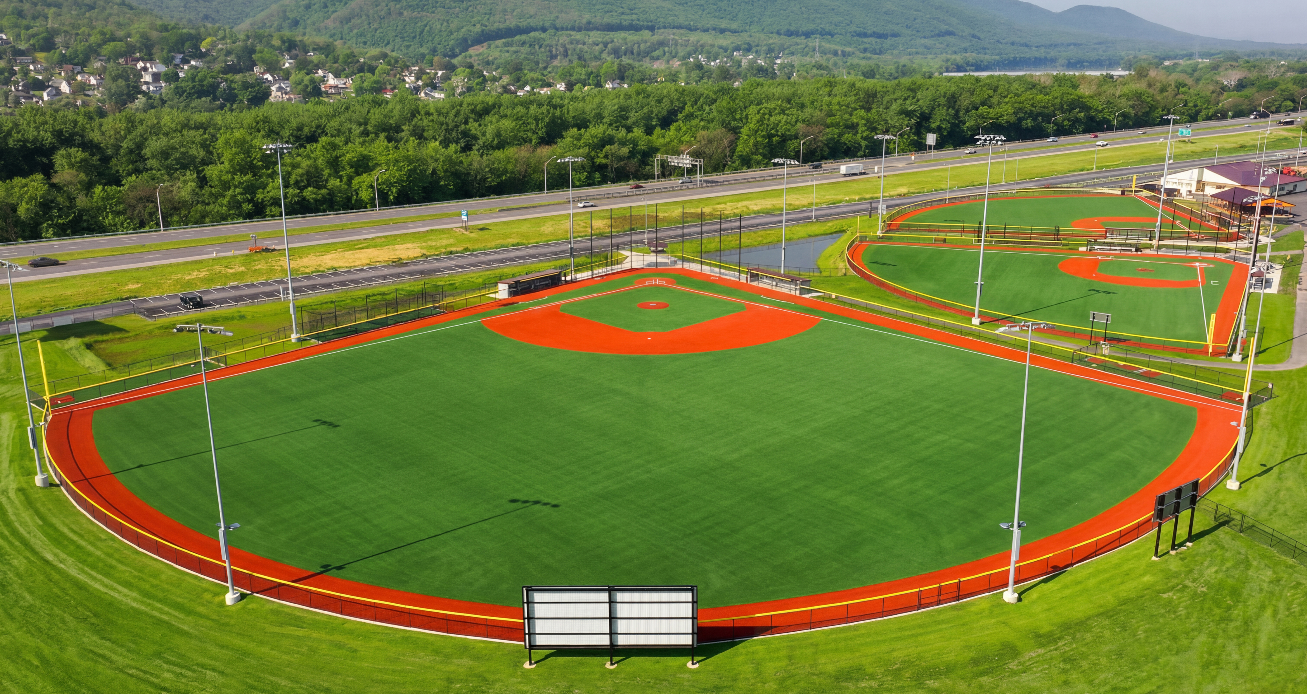 FieldTurf Doubleplay, Playing Lines, Construction, field lighting