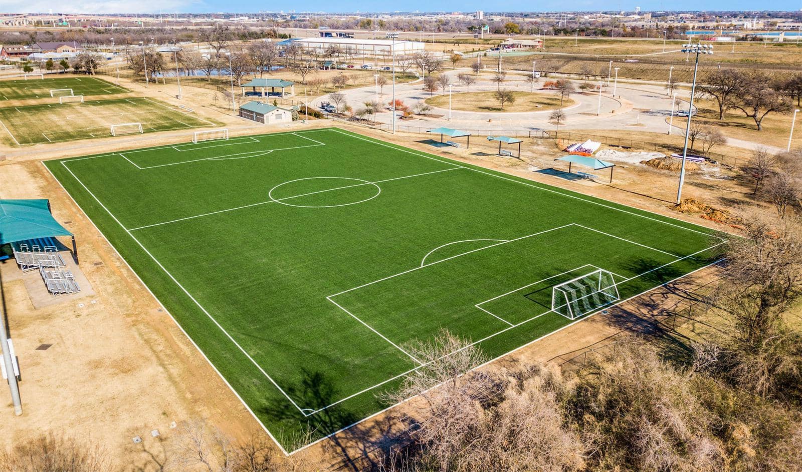 Outdoor Artificial Turf Field at McInnish Sports Park in Carrollton, TX