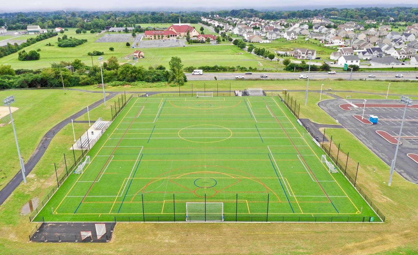 artificial turf soccer field